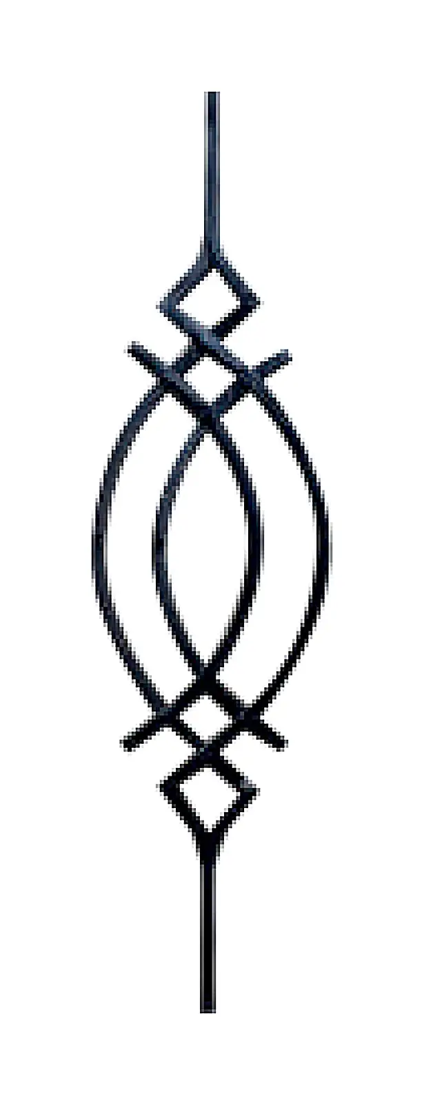 D-2008 Bars, Scrolls & Fittings Wrought iron, black / gold accent — Deco Blossom Kenya