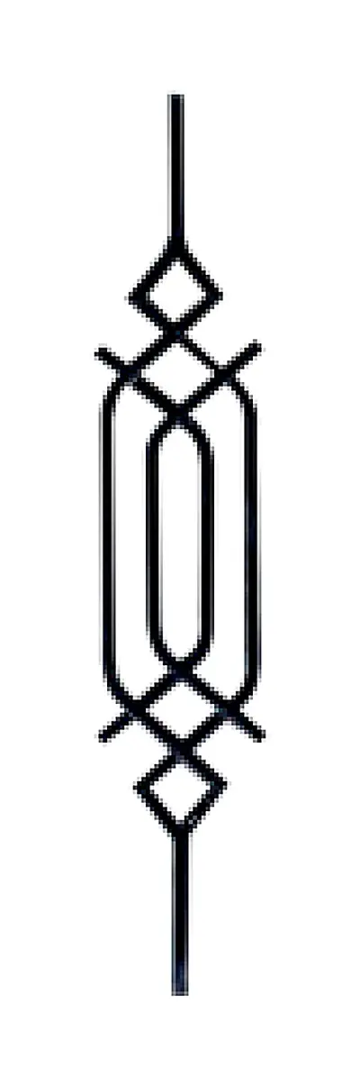 D-2009 Bars, Scrolls & Fittings Wrought iron, black / gold accent — Deco Blossom Kenya