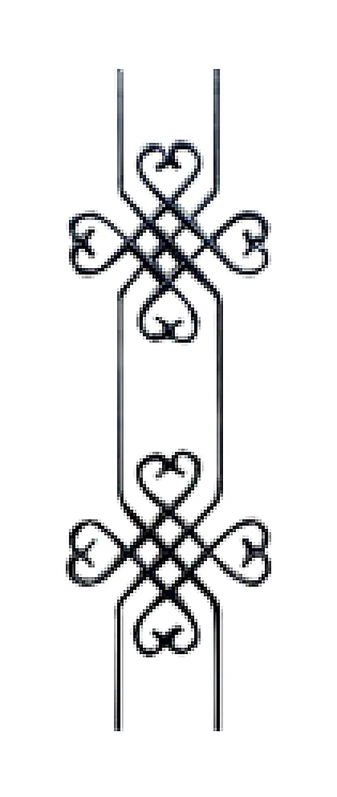 D-2015 Bars, Scrolls & Fittings Wrought iron, black / gold accent — Deco Blossom Kenya