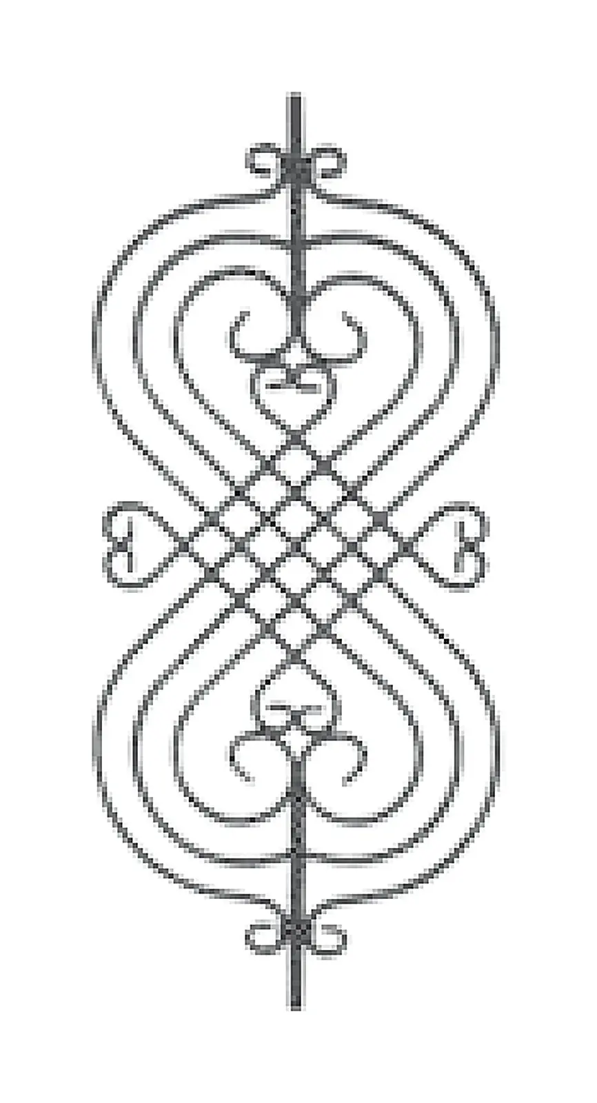 D-2040 Bars, Scrolls & Fittings Wrought iron, black / gold accent — Deco Blossom Kenya