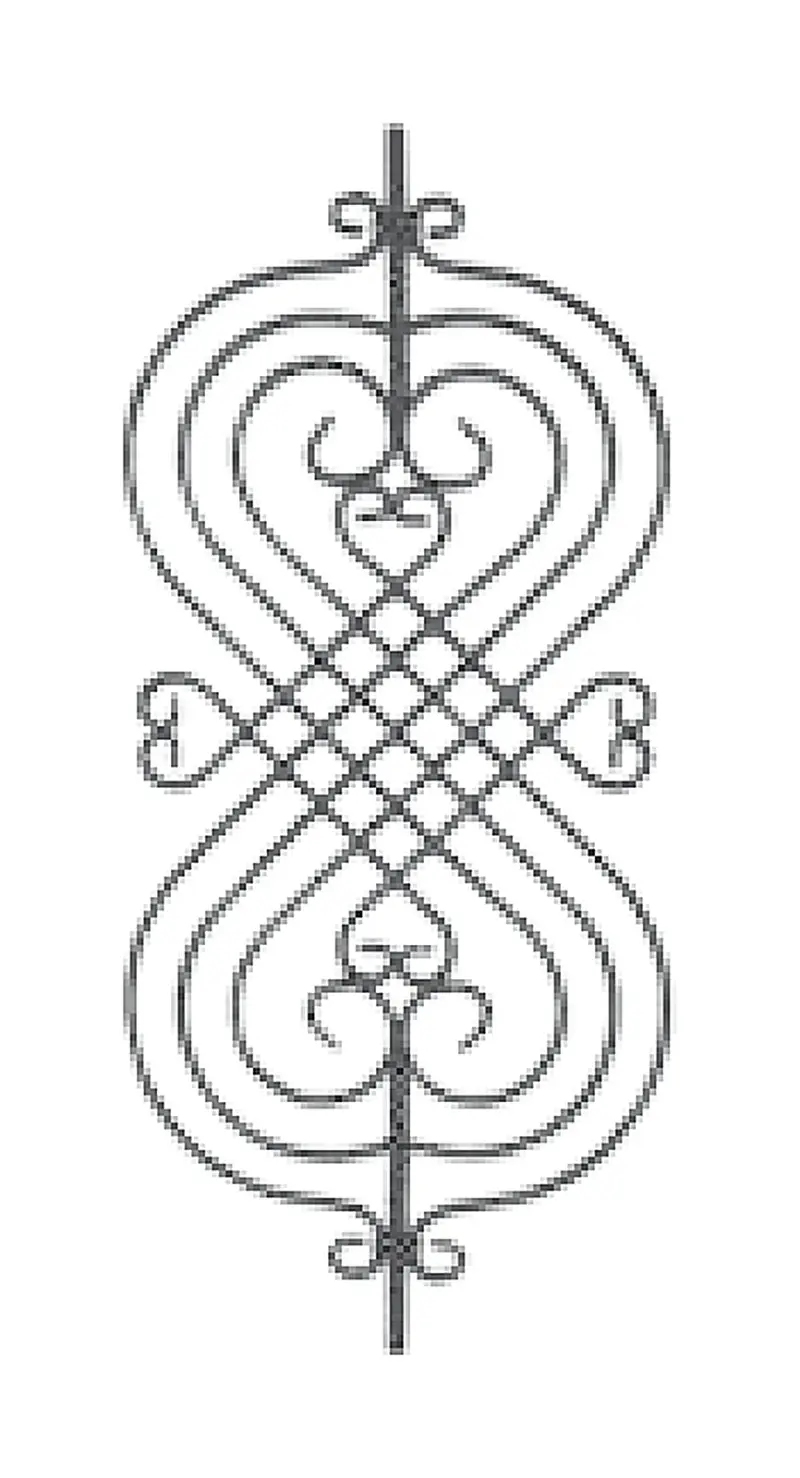 D-2040 Bars, Scrolls & Fittings Wrought iron, black / gold accent — Deco Blossom Kenya