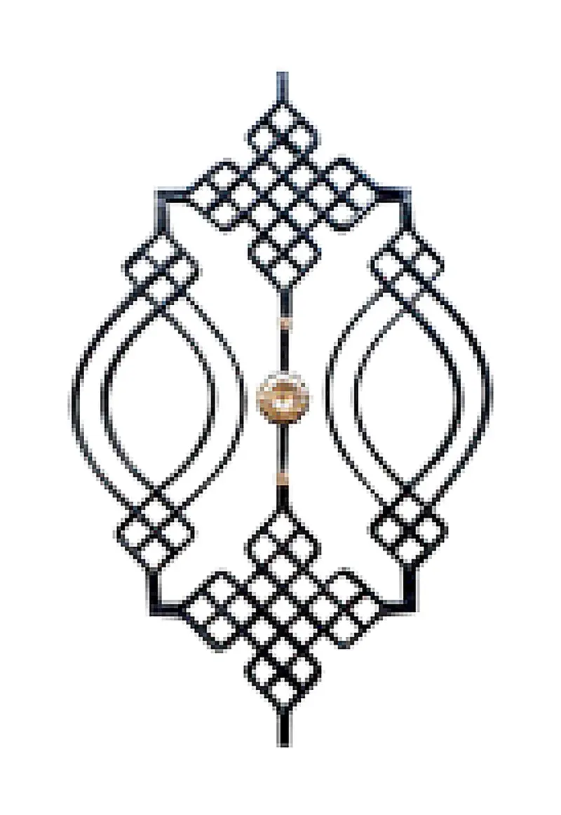 D-2060 Bars, Scrolls & Fittings Wrought iron, black / gold accent — Deco Blossom Kenya