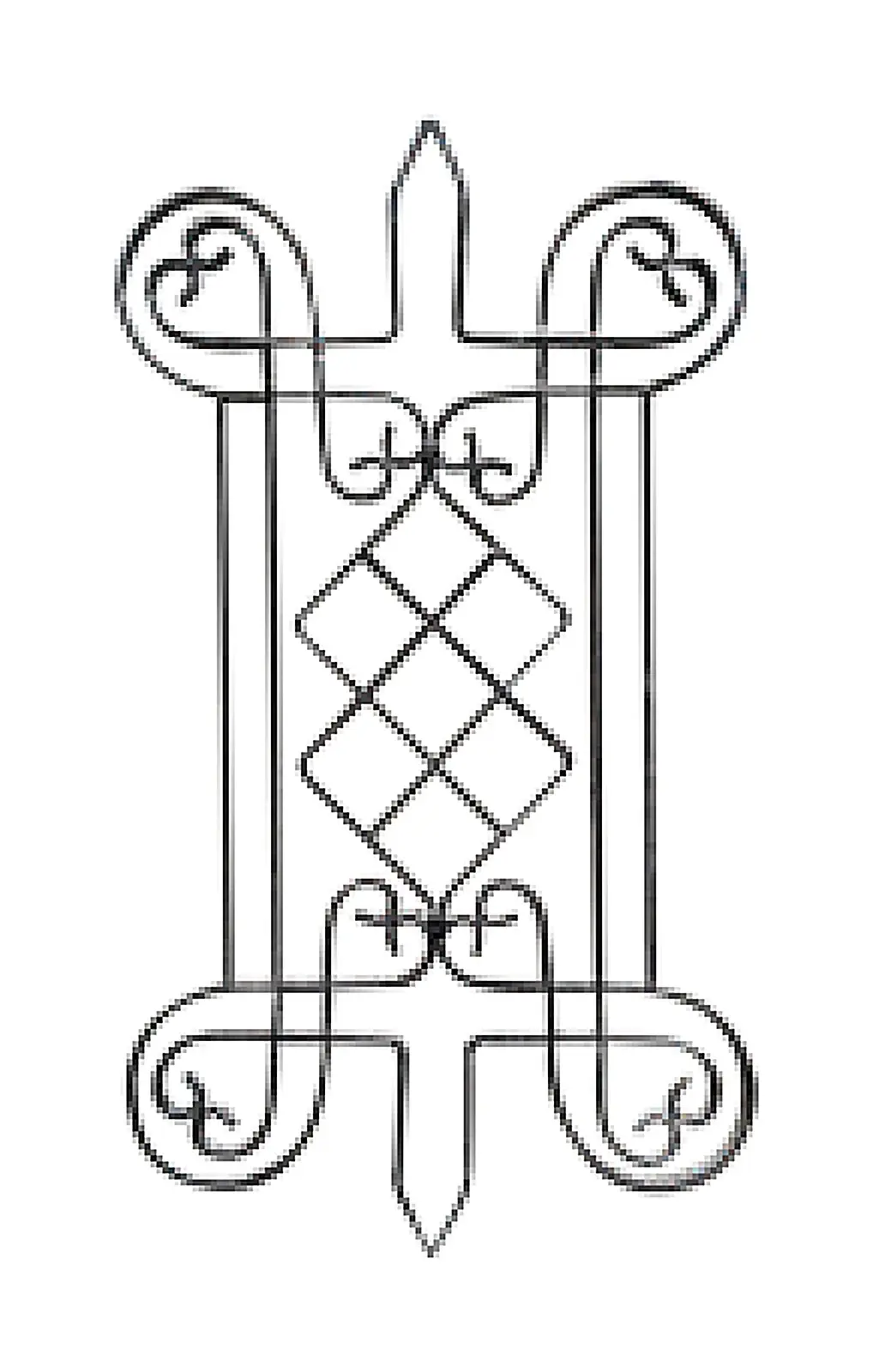 D-2070 Bars, Scrolls & Fittings Wrought iron, black / gold accent — Deco Blossom Kenya