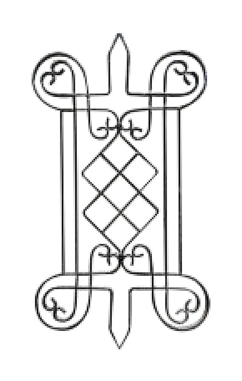 D-2070 Bars, Scrolls & Fittings Wrought iron, black / gold accent — Deco Blossom Kenya