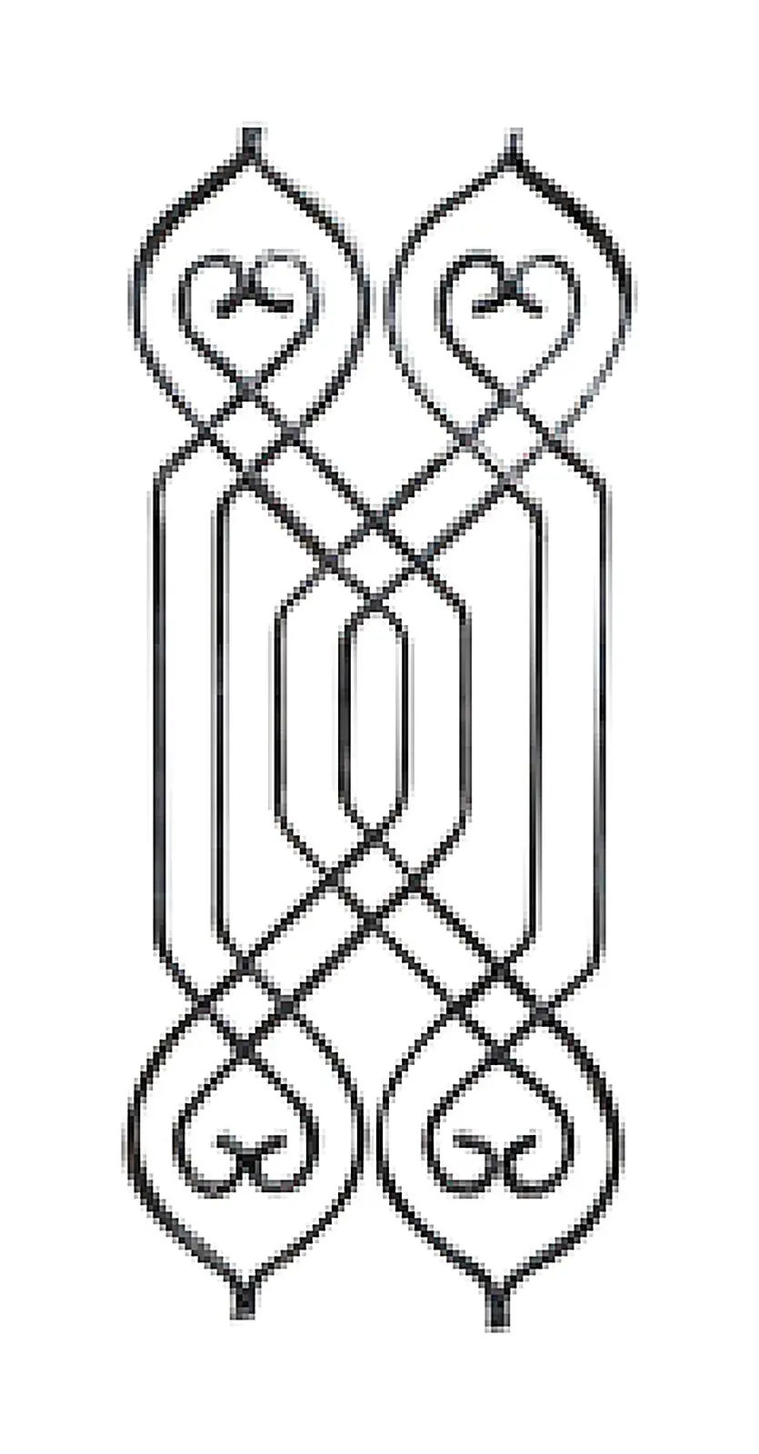 D-2080 Bars, Scrolls & Fittings Wrought iron, black / gold accent — Deco Blossom Kenya