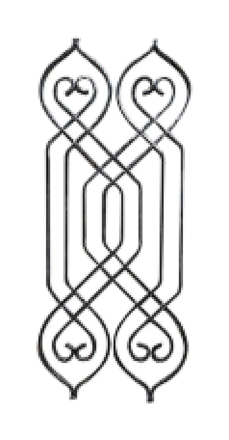 D-2080 Bars, Scrolls & Fittings Wrought iron, black / gold accent — Deco Blossom Kenya