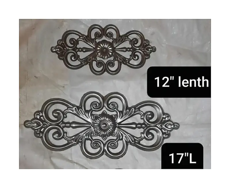 Scroll-Motif-12in-17in Rosettes, Flowers & Cast Décor Metallic — Deco Blossom Kenya