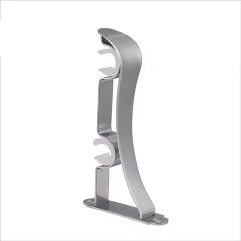 Double curtain-rod bracket, silver CB-058 Curtain Rods, Brackets & Decorations — Deco Blossom Kenya
