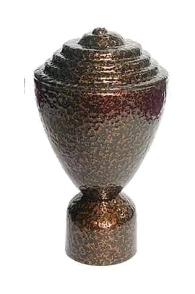 Curtain-Finial-Crackle-Single Gate Finials & Spear-Tops Metallic — Deco Blossom Kenya