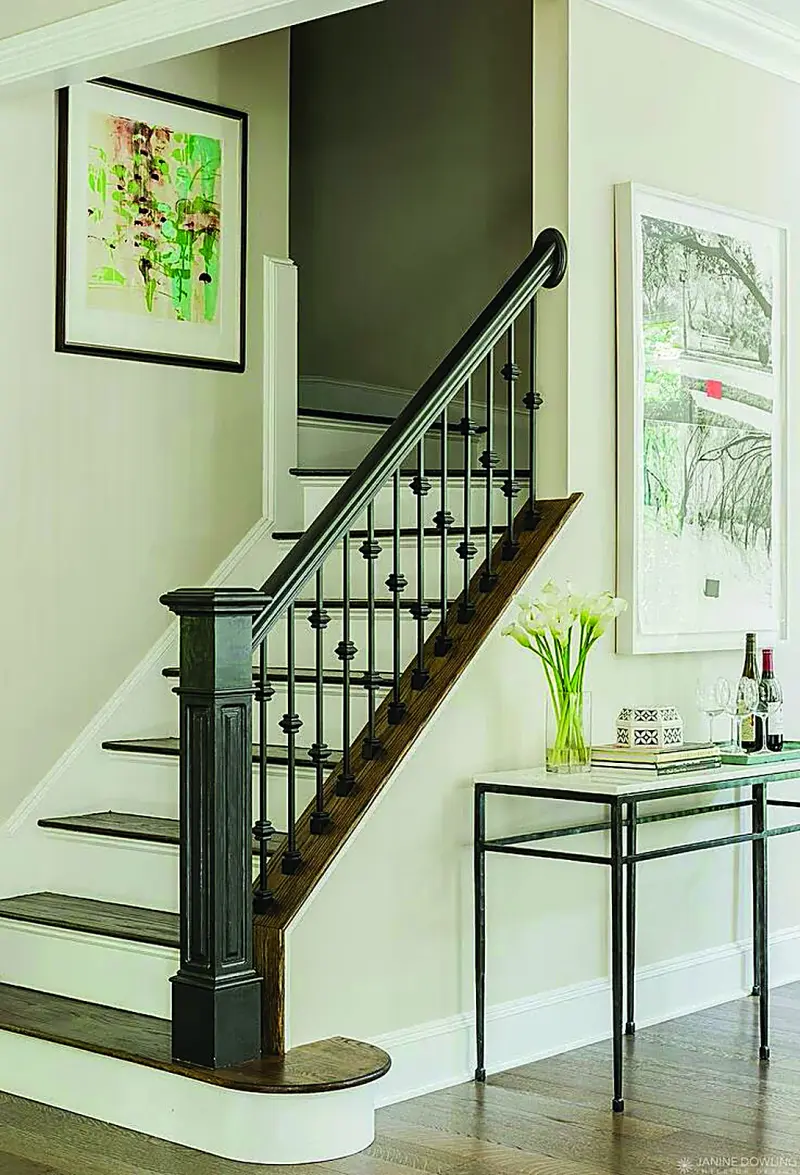 SR-02 Staircase Railings Wrought iron, black / gold accent — Deco Blossom Kenya