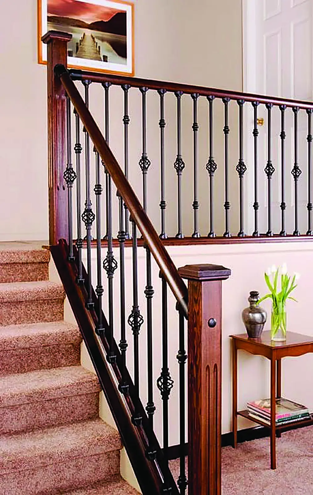 SR-03 Staircase Railings Wrought iron, black / gold accent — Deco Blossom Kenya