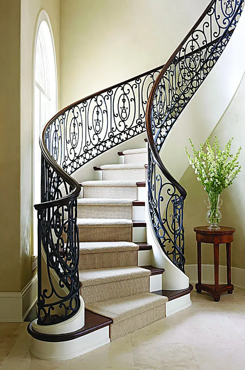 SR-05 Staircase Railings Wrought iron, black / gold accent — Deco Blossom Kenya