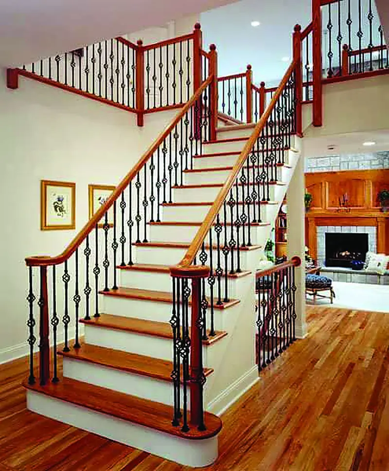SR-06 Staircase Railings Wrought iron, black / gold accent — Deco Blossom Kenya