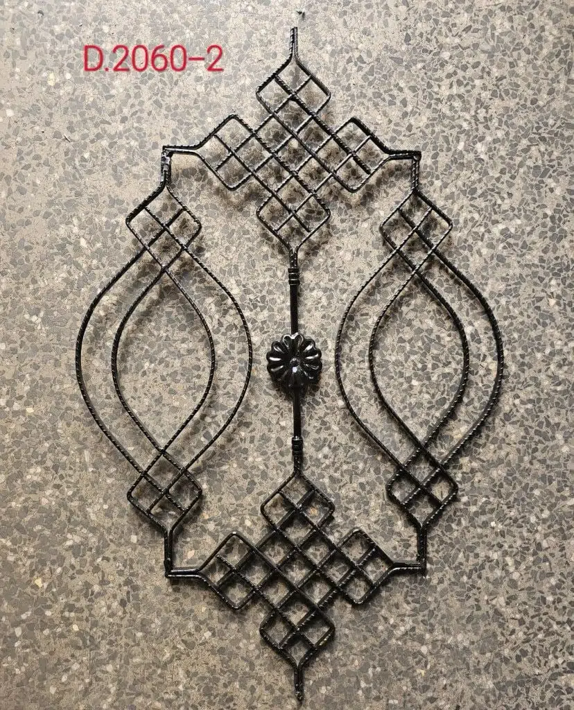 Diamond lattice iron panel IP-087 Wrought-Iron Panels & Balusters — Deco Blossom Kenya
