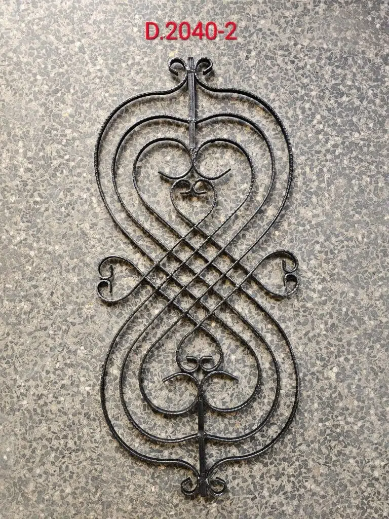 Heart scrollwork iron panel IP-093 Wrought-Iron Panels & Balusters — Deco Blossom Kenya